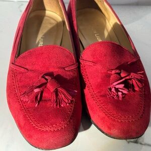 Ralph Lauren Red Suede Women's Loafers
